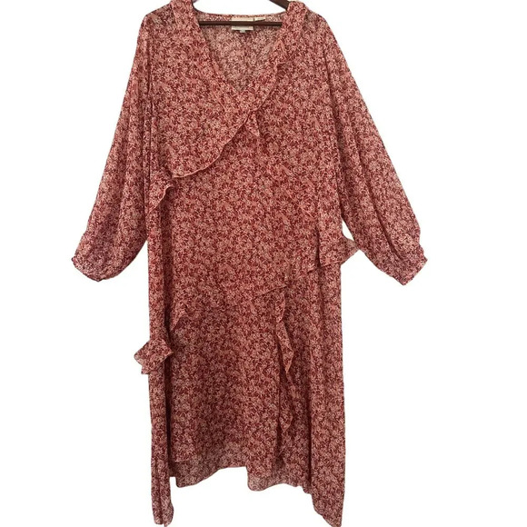 Maeve by Anthropologie Flower Print Flutter Dress - Picture 1 of 4